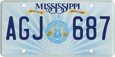MS license plate AGJ687
