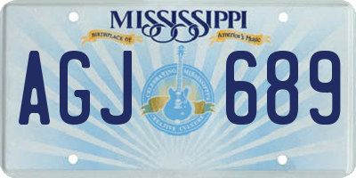 MS license plate AGJ689
