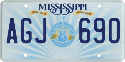 MS license plate AGJ690