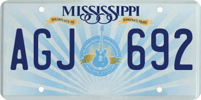 MS license plate AGJ692