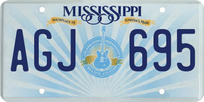 MS license plate AGJ695