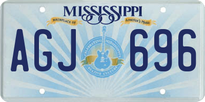 MS license plate AGJ696