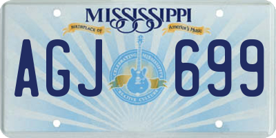 MS license plate AGJ699