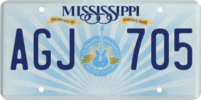 MS license plate AGJ705