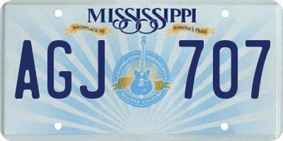 MS license plate AGJ707