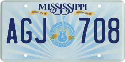MS license plate AGJ708