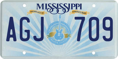 MS license plate AGJ709