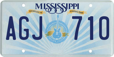 MS license plate AGJ710