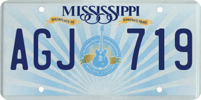 MS license plate AGJ719