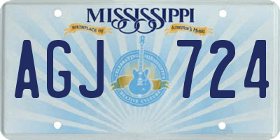 MS license plate AGJ724