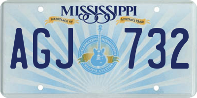 MS license plate AGJ732
