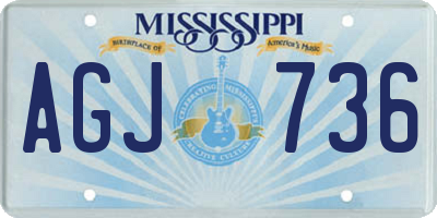 MS license plate AGJ736