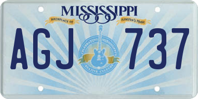 MS license plate AGJ737