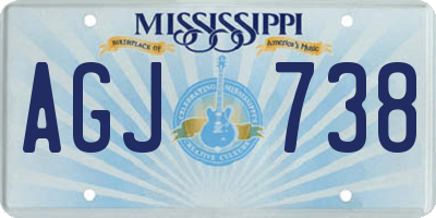 MS license plate AGJ738