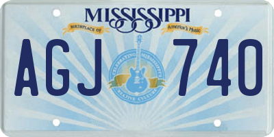 MS license plate AGJ740