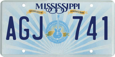 MS license plate AGJ741