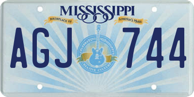 MS license plate AGJ744