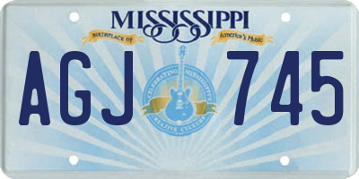 MS license plate AGJ745