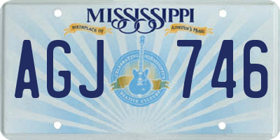 MS license plate AGJ746