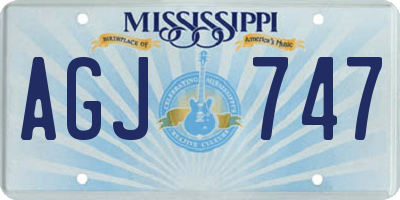 MS license plate AGJ747
