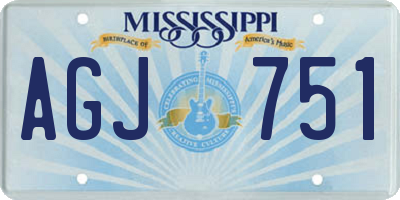 MS license plate AGJ751
