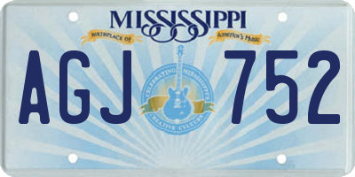 MS license plate AGJ752