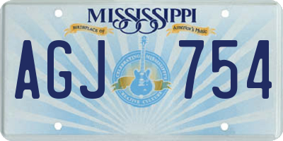 MS license plate AGJ754
