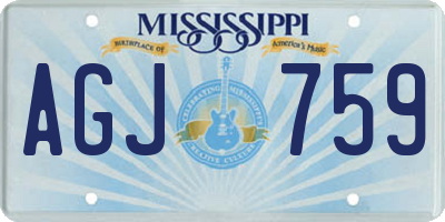 MS license plate AGJ759
