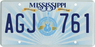 MS license plate AGJ761
