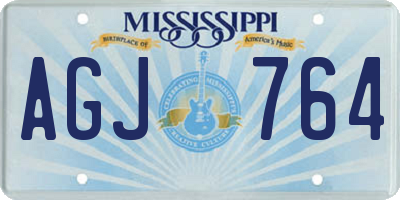 MS license plate AGJ764