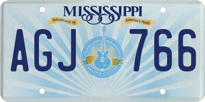 MS license plate AGJ766
