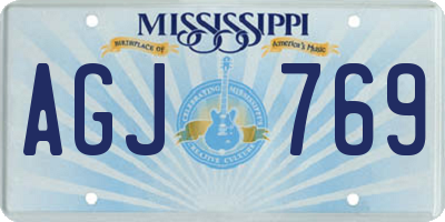 MS license plate AGJ769