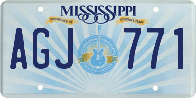 MS license plate AGJ771