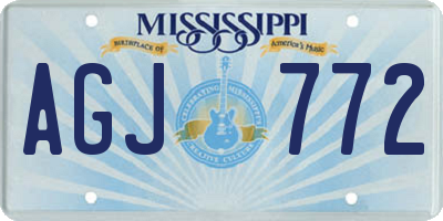 MS license plate AGJ772