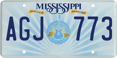 MS license plate AGJ773