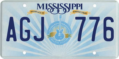 MS license plate AGJ776