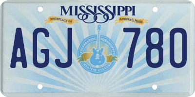 MS license plate AGJ780