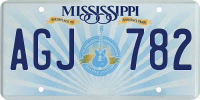 MS license plate AGJ782