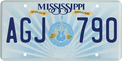 MS license plate AGJ790
