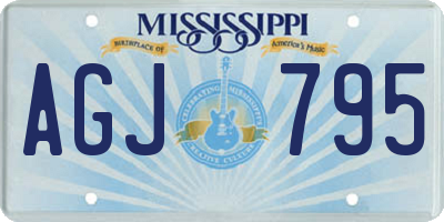 MS license plate AGJ795
