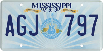 MS license plate AGJ797