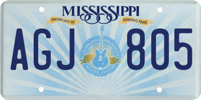 MS license plate AGJ805
