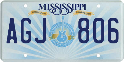 MS license plate AGJ806