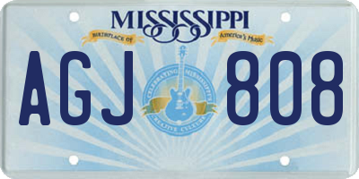 MS license plate AGJ808
