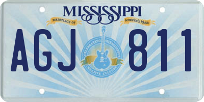 MS license plate AGJ811