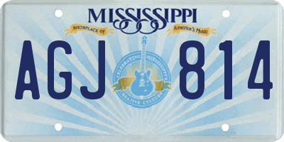 MS license plate AGJ814