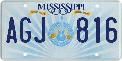 MS license plate AGJ816