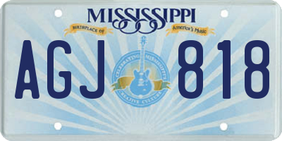 MS license plate AGJ818