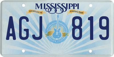 MS license plate AGJ819