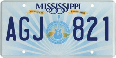 MS license plate AGJ821